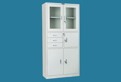 Three-drawer glass cabinet W860XD360XH1800